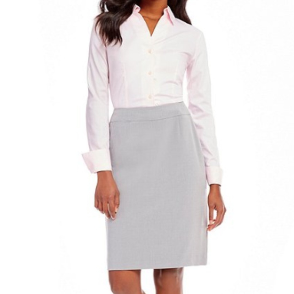 Halogen Fitted and Stretchy Seamed Pencil Skirt